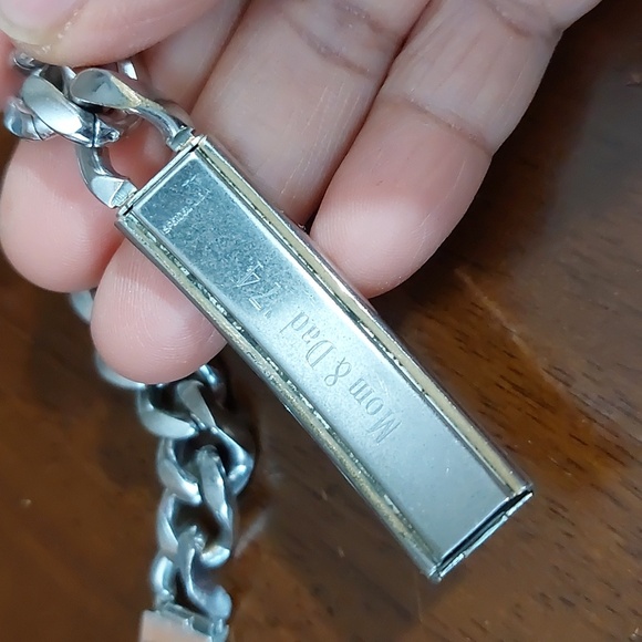 Vintage SPEIDEL USA Craig Personalized Curved Chain Stainless Steel ID Bracelet - Picture 7 of 7